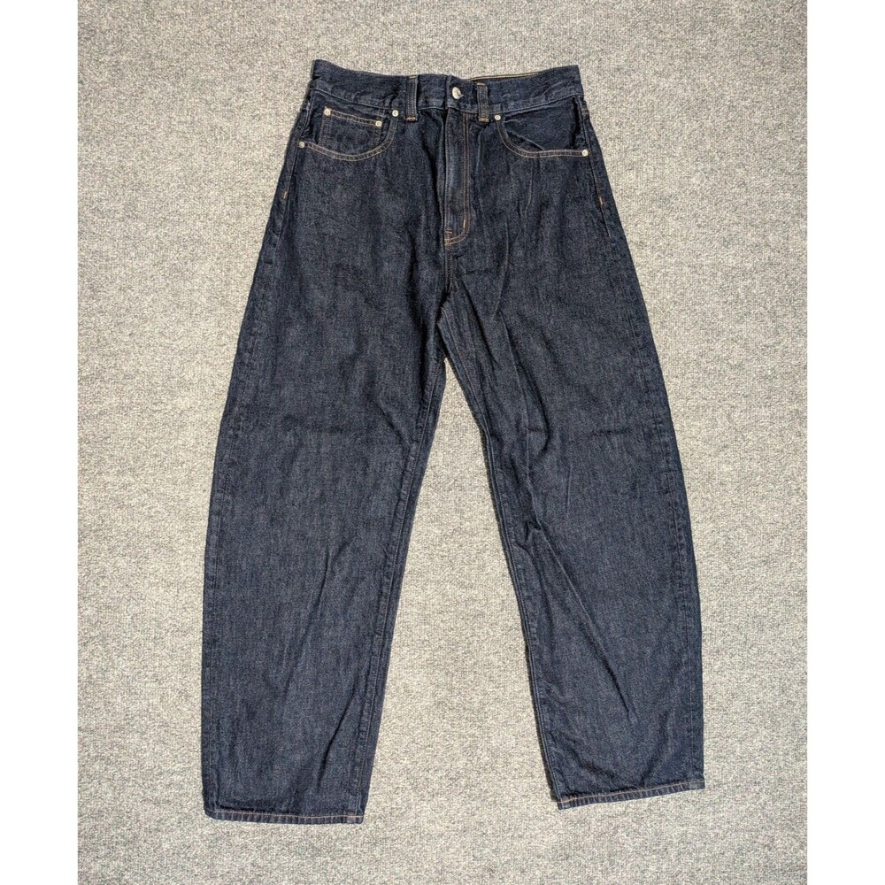 Madewell Dark Indigo Balloon Barrel Jeans